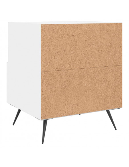 Comodini 2 pz Bianchi 40x35x47,5 cm in Legno Multistrato