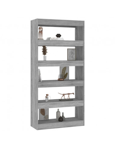 Libreria/Divisorio Grigio Sonoma 80x30x166 cm in Truciolato