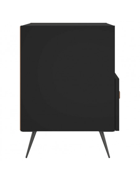 Comodini 2 pz Neri 40x35x47,5 cm in Legno Multistrato