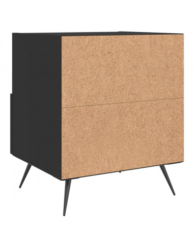 Comodini 2 pz Neri 40x35x47,5 cm in Legno Multistrato