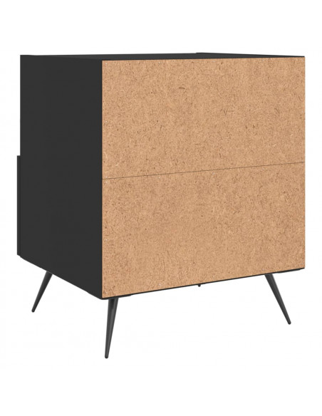 Comodini 2 pz Neri 40x35x47,5 cm in Legno Multistrato