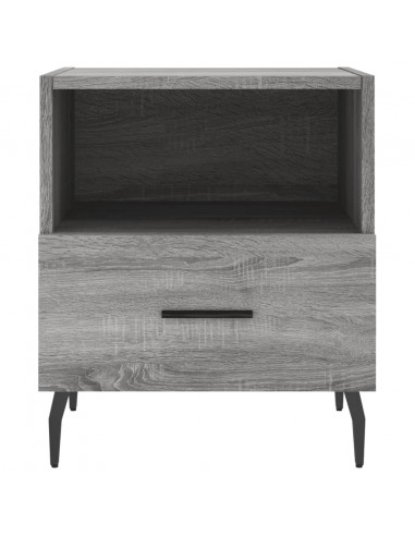 Comodini 2 pz Grigio Sonoma 40x35x47,5 cm in Legno Multistrato