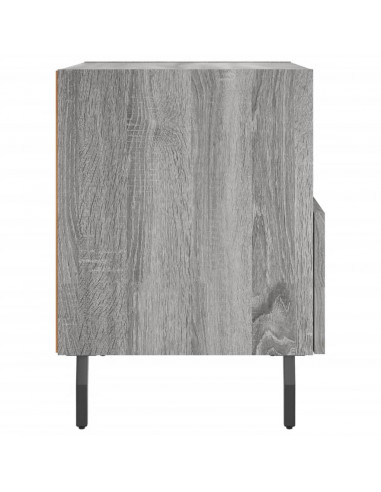 Comodini 2 pz Grigio Sonoma 40x35x47,5 cm in Legno Multistrato