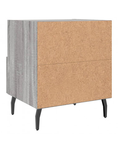 Comodini 2 pz Grigio Sonoma 40x35x47,5 cm in Legno Multistrato