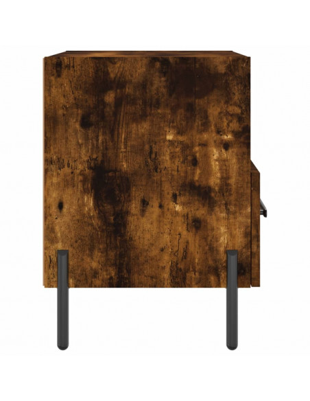 Comodini 2 pz Rovere Fumo 40x35x47,5 cm in Legno Multistrato
