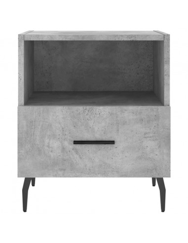 Comodini 2 pz Grigio Cemento 40x35x47,5 cm in Legno Multistrato