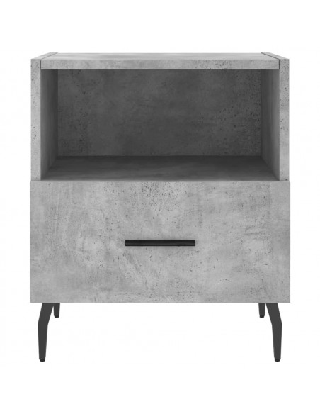 Comodini 2 pz Grigio Cemento 40x35x47,5 cm in Legno Multistrato