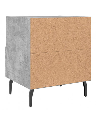 Comodini 2 pz Grigio Cemento 40x35x47,5 cm in Legno Multistrato
