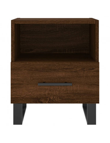 Comodini 2 pz Rovere Marrone 40x35x47,5 cm in Legno Multistrato