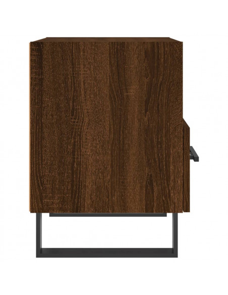 Comodini 2 pz Rovere Marrone 40x35x47,5 cm in Legno Multistrato