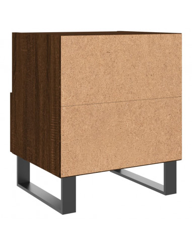 Comodini 2 pz Rovere Marrone 40x35x47,5 cm in Legno Multistrato