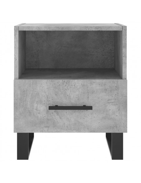 Comodini 2 pz Grigio Cemento 40x35x47,5 cm in Legno Multistrato
