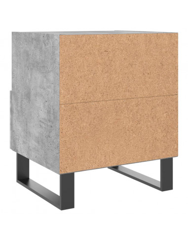 Comodini 2 pz Grigio Cemento 40x35x47,5 cm in Legno Multistrato