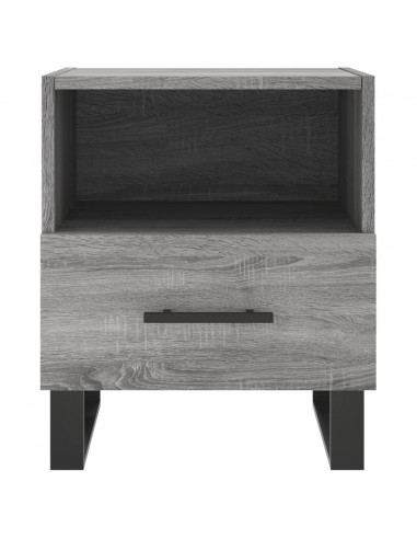 Comodini 2 pz Grigio Sonoma 40x35x47,5 cm in Legno Multistrato