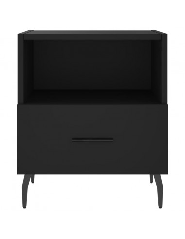 Comodini 2 pz Neri 40x35x47,5 cm in Legno Multistrato