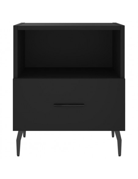 Comodini 2 pz Neri 40x35x47,5 cm in Legno Multistrato