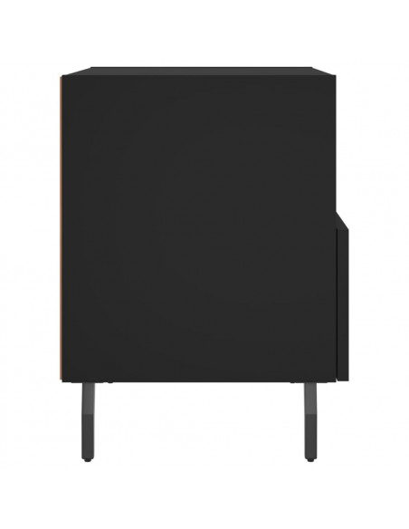 Comodini 2 pz Neri 40x35x47,5 cm in Legno Multistrato