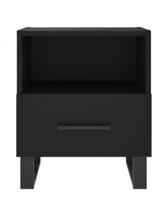 Comodini 2 pz Neri 40x35x47,5 cm in Legno Multistrato 2