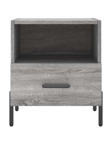 Comodini 2 pz Grigio Sonoma 40x35x47,5 cm in Legno Multistrato