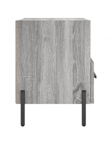 Comodini 2 pz Grigio Sonoma 40x35x47,5 cm in Legno Multistrato