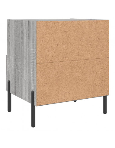 Comodini 2 pz Grigio Sonoma 40x35x47,5 cm in Legno Multistrato