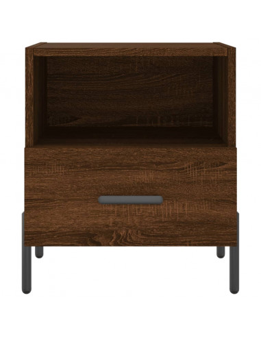 Comodini 2 pz Rovere Marrone 40x35x47,5 cm in Legno Multistrato