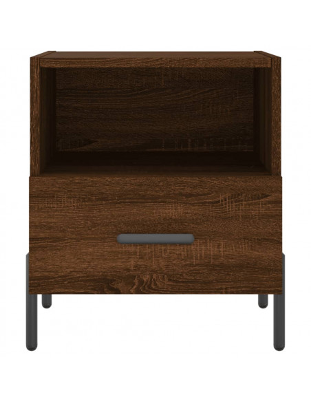 Comodini 2 pz Rovere Marrone 40x35x47,5 cm in Legno Multistrato