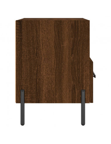 Comodini 2 pz Rovere Marrone 40x35x47,5 cm in Legno Multistrato
