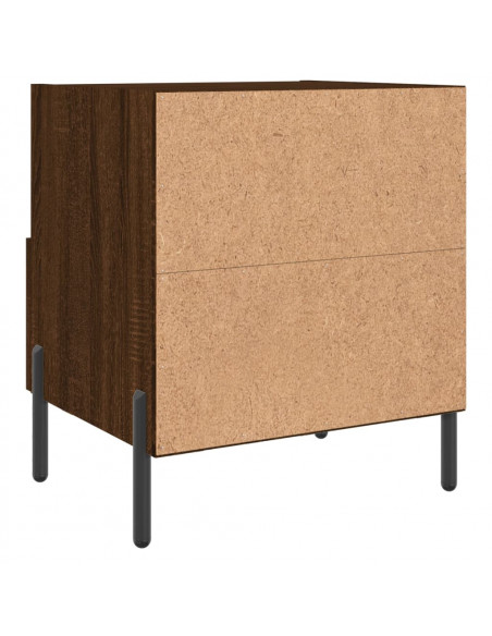 Comodini 2 pz Rovere Marrone 40x35x47,5 cm in Legno Multistrato