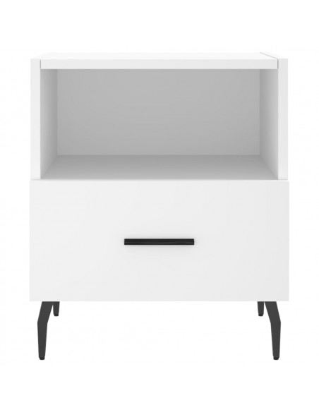 Comodini 2 pz Bianchi 40x35x47,5 cm in Legno Multistrato