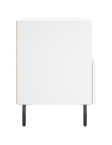 Comodini 2 pz Bianchi 40x35x47,5 cm in Legno Multistrato