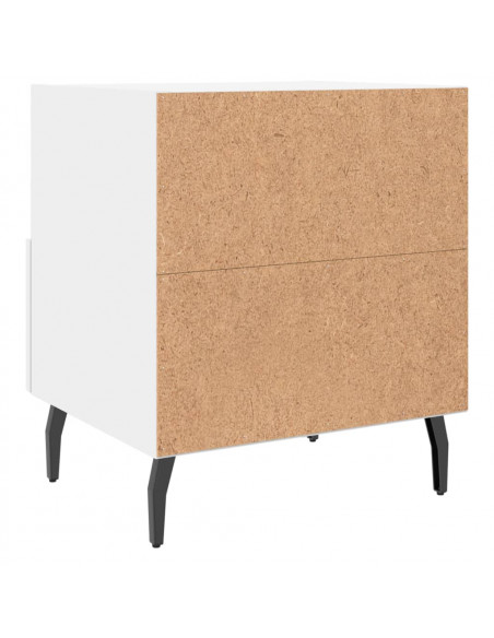 Comodini 2 pz Bianchi 40x35x47,5 cm in Legno Multistrato
