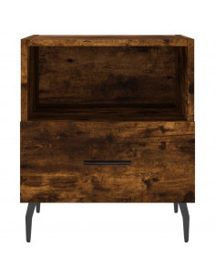 Comodini 2 pz Rovere Fumo 40x35x47,5 cm in Legno Multistrato 2