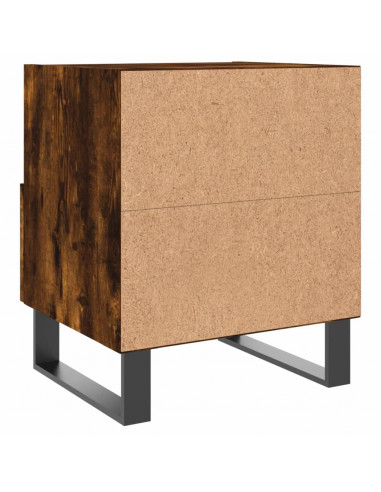 Comodini 2 pz Rovere Fumo 40x35x47,5 cm in Legno Multistrato