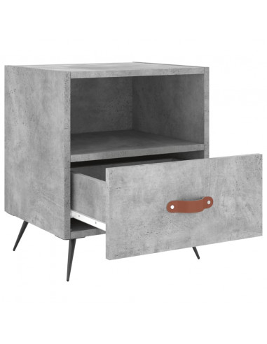 Comodini 2 pz Grigio Cemento 40x35x47,5 cm in Legno Multistrato
