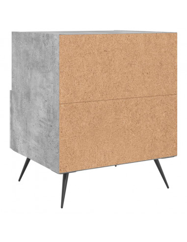 Comodini 2 pz Grigio Cemento 40x35x47,5 cm in Legno Multistrato
