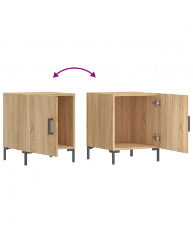 Comodini 2 pz Rovere Sonoma 40x40x50 cm in Legno Multistrato