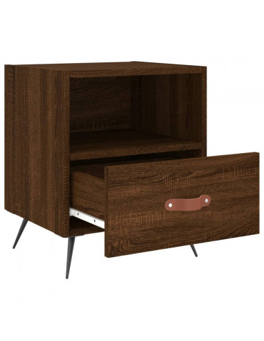 Comodini 2 pz Rovere Marrone 40x35x47,5 cm in Legno Multistrato