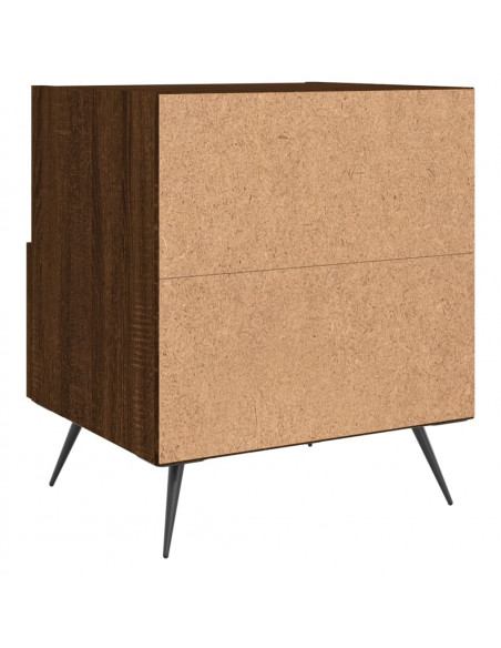 Comodini 2 pz Rovere Marrone 40x35x47,5 cm in Legno Multistrato