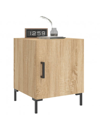 Comodini 2 pz Rovere Sonoma 40x40x50 cm in Legno Multistrato