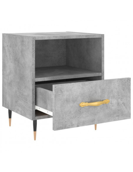 Comodini 2 pz Grigio Cemento 40x35x47,5 cm in Legno Multistrato