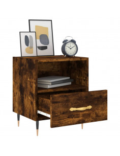 Comodino Rovere Fumo 40x35x47,5 cm in Legno Multistrato 2