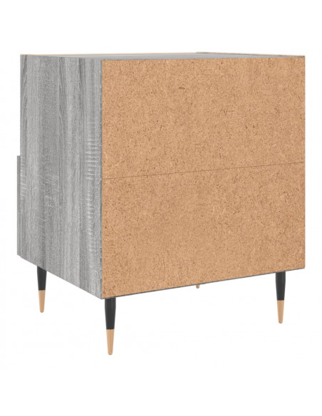 Comodini 2 pz Grigio Sonoma 40x35x47,5 cm in Legno Multistrato