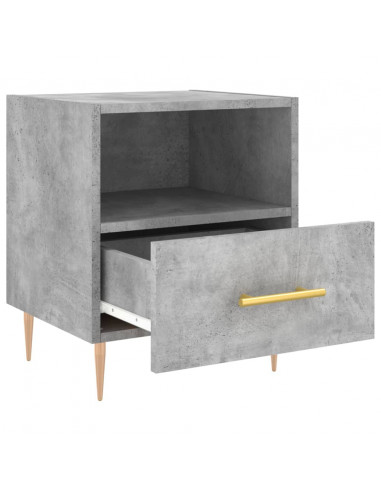 Comodini 2 pz Grigio Cemento 40x35x47,5 cm in Legno Multistrato