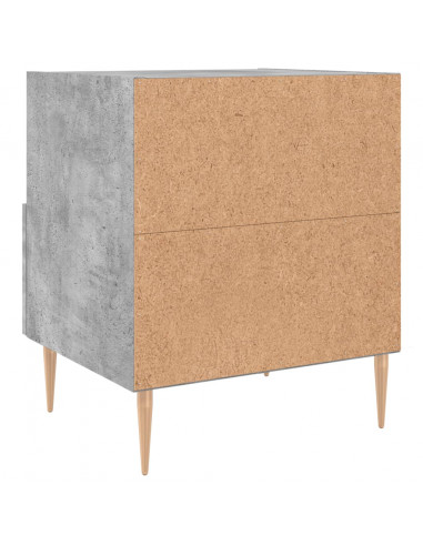 Comodini 2 pz Grigio Cemento 40x35x47,5 cm in Legno Multistrato