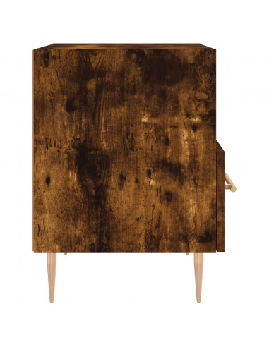 Comodini 2 pz Rovere Fumo 40x35x47,5 cm in Legno Multistrato
