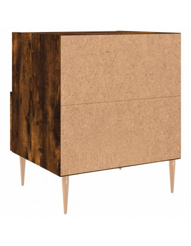 Comodini 2 pz Rovere Fumo 40x35x47,5 cm in Legno Multistrato