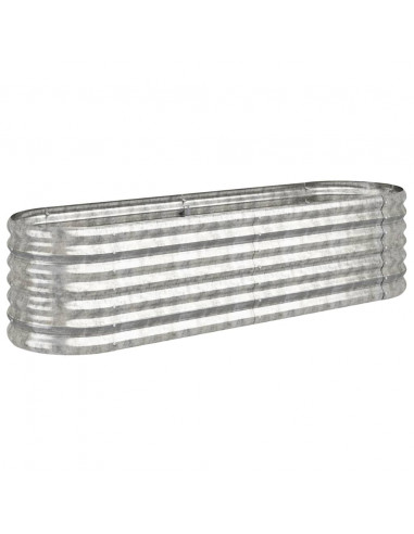 Letto Giardino Acciaio Verniciato a Polvere 152x40x36cm Argento