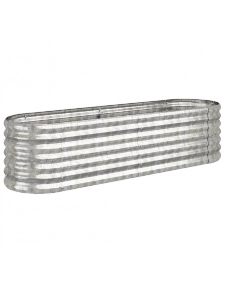 Letto Giardino Acciaio Verniciato a Polvere 152x40x36cm Argento