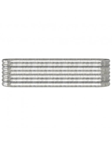 Letto Giardino Acciaio Verniciato a Polvere 152x40x36cm Argento